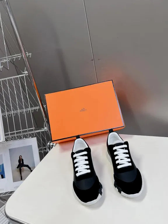 에르메스 바운싱 스니커즈 카프스킨 스웨이드 고트스킨&누아