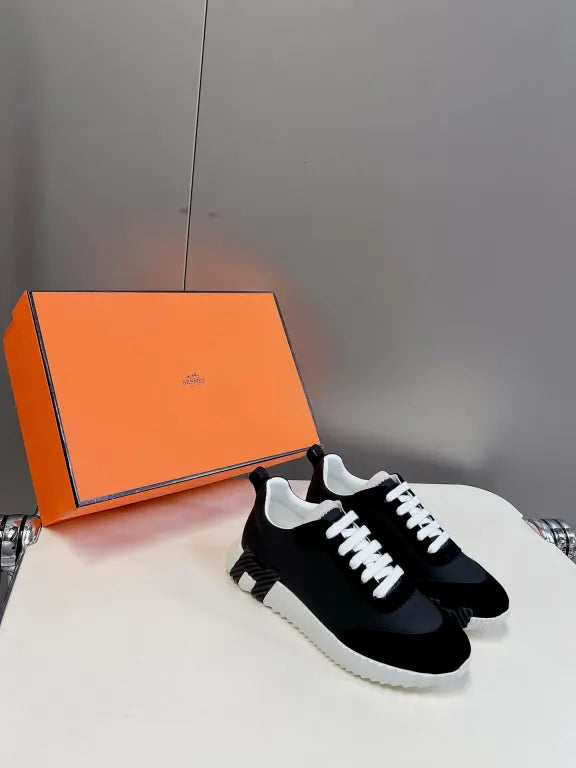 에르메스 바운싱 스니커즈 카프스킨 스웨이드 고트스킨&누아