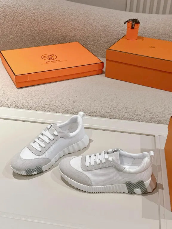 에르메스 바운싱 스니커즈 메쉬 스웨이드 고트스킨 & 블랑 블랑