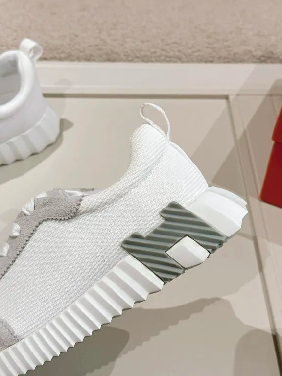 에르메스 바운싱 스니커즈 메쉬 스웨이드 고트스킨 & 블랑 블랑